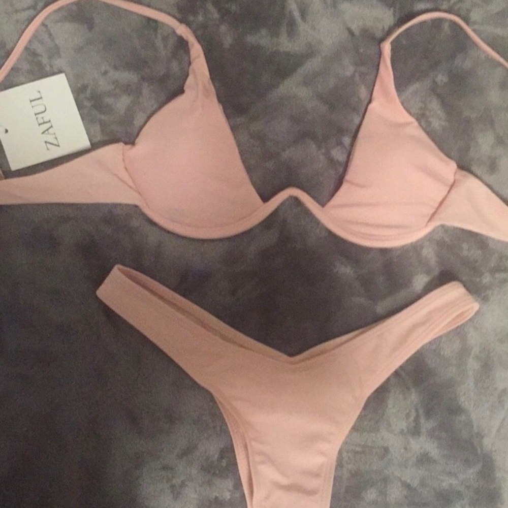 Baby pink Zaful bikini size small